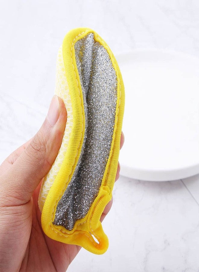 Kopida 10 Pcs Durable Scrub Scouring Sponge Microfiber Scouring Scrubber Round Dish Washing Sponge Scrubber for Cleaning Dishes Pots, Random Color - Image 4
